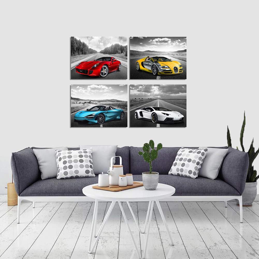 Famous Cars P1 765LT F8 SVJ 488 Poster Wall Art Print Poster Decorative Mural Modern Home Decor Birthday Gift Unframed