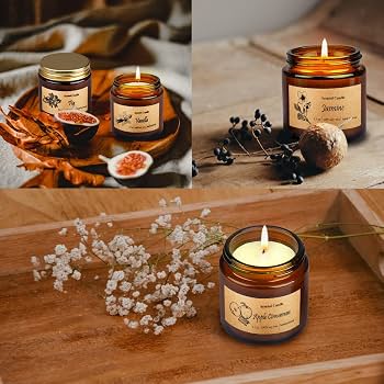 Candles for Home Scented, 6 Pack 3.5 Oz Soy Wax Candles Gifts Sets