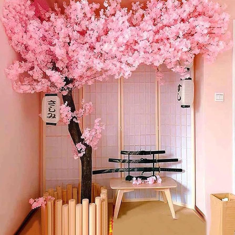 Artificial Cherry Blossom Tree in Pink, Simulated Sakura Tree, Large Wishing Tree Parties, Pink