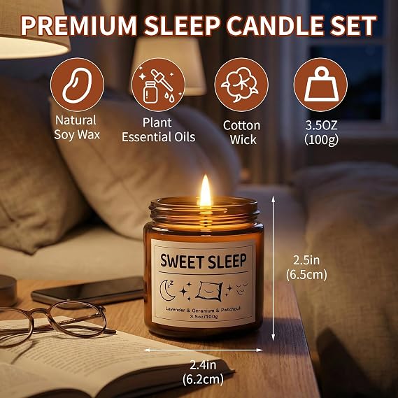 Candles for Home Scented, 6 Pack 3.5 Oz Soy Wax Candles Gifts Sets