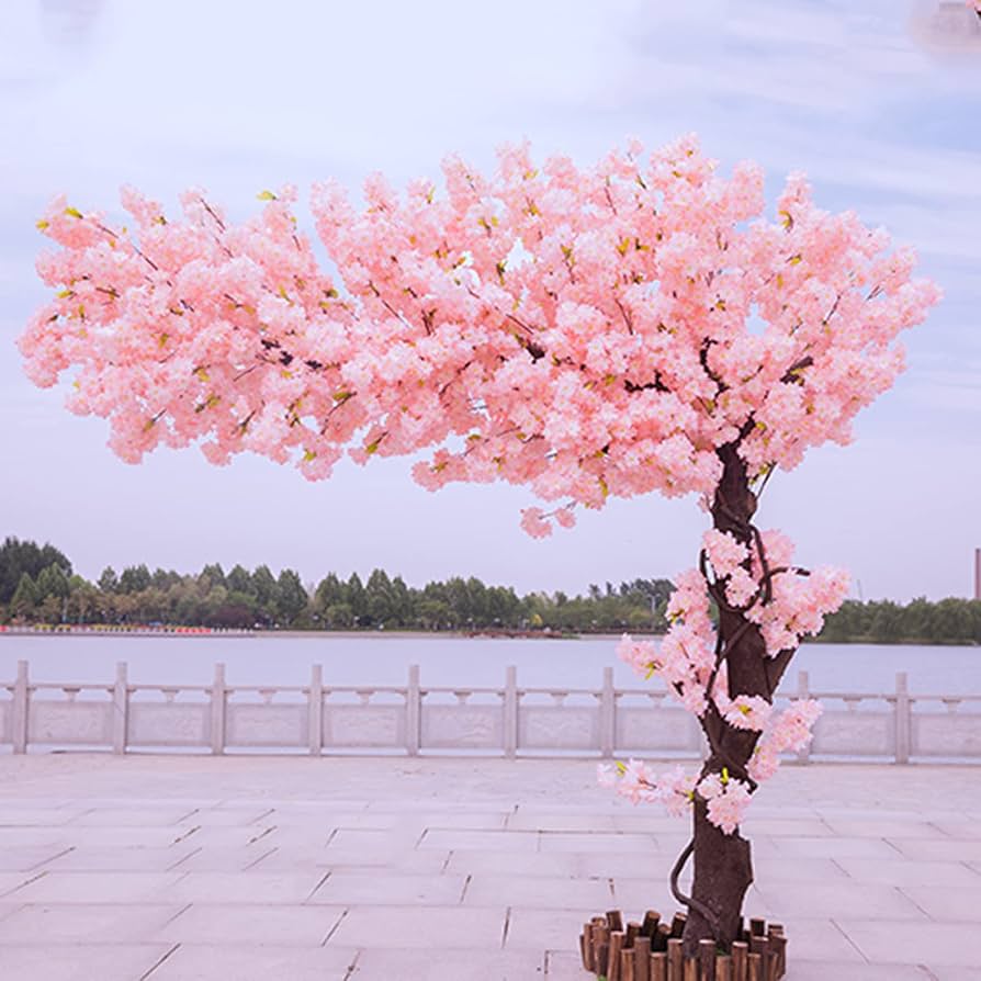 Artificial Cherry Blossom Tree in Pink, Simulated Sakura Tree, Large Wishing Tree Parties, Pink