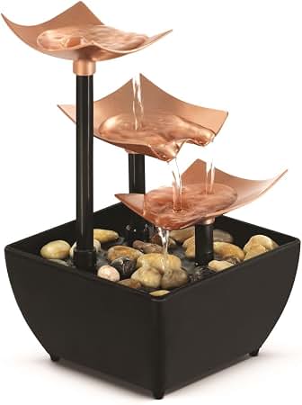 Homedics Tabletop Water Fountain, Home Décor Soothing Sound Machine