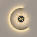 Nordic Clock Wall Lamp, Modern Minimalist LED Wall Light for Living Room, Bedroom & Background Wall Decoration