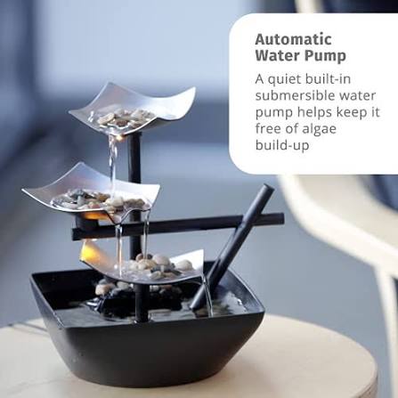 Homedics Tabletop Water Fountain, Home Décor Soothing Sound Machine
